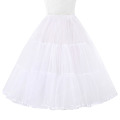 Belle Poque Frauen Weiß Vintage Crinoline Petticoat Underskirt für Vintage Retro Kleider BP000177-2